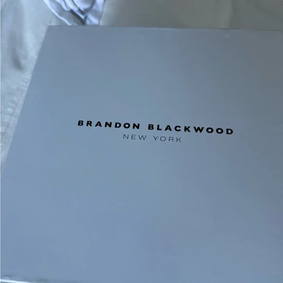 Blue waxed denim Brandon Blackwood Bag with Gold Accents - Picture 13 of 14